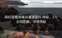 网红在晚高峰间遭遇猛料 揭秘，17c全网炸锅，详情揭秘