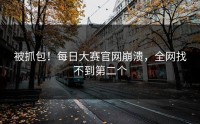 被抓包！每日大赛官网崩溃，全网找不到第二个