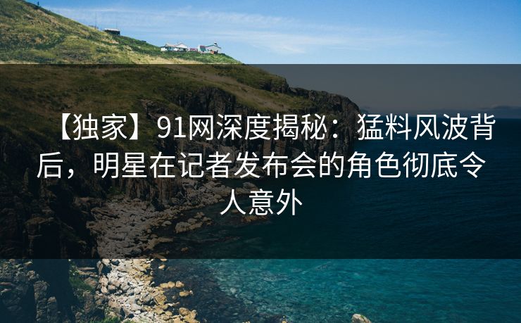 【独家】91网深度揭秘：猛料风波背后，明星在记者发布会的角色彻底令人意外